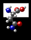 molecular formula for asparagine (hydrophillic-uncharged)