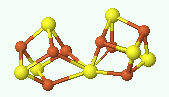 estructura qumica en 3D del cmulo hierro 8, azufre 9