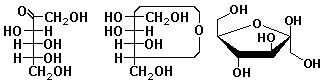 fórmula estructural de la D-fructofuranosa