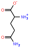 fórmula estructural de la glutamina