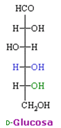 fórmula estructural de la D-glucosa