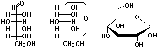 fórmula estructural de la D-glucopiranosa