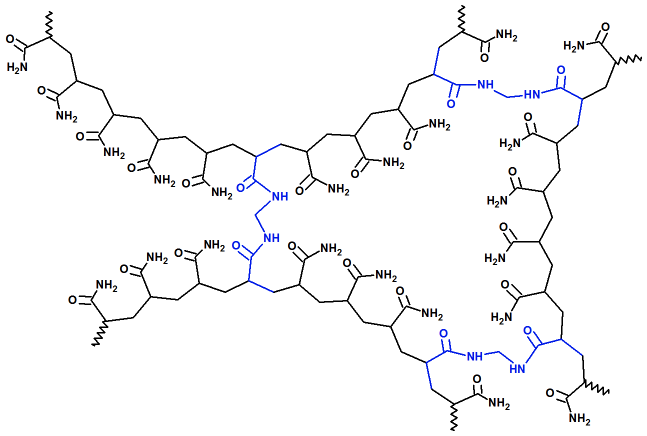 estructura de una porción de poliacrilamida